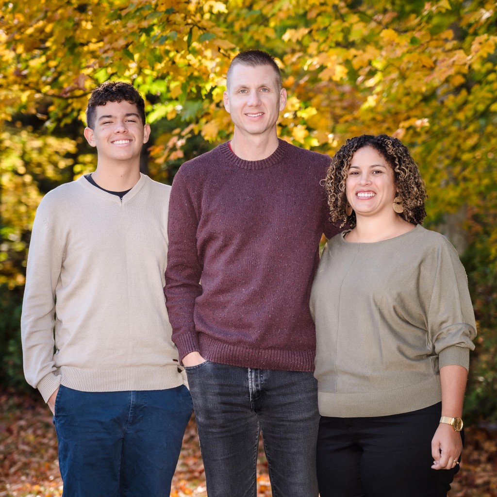 Elias, Rob, and Cy Wiebe — family photo, October 2025